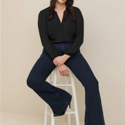 TORRID Harper Georgette Pullover Long Sleeve Blouse