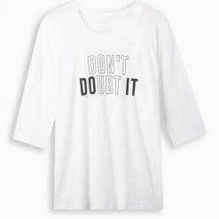 Null Doubt It Relaxed Fit Polyester Scoop Neck Long Sleeve Drop Shoulder Tee