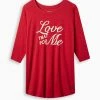 Null Love Me Classic Fit Super Soft Slub Crew Neck Elbow Sleeve Tee