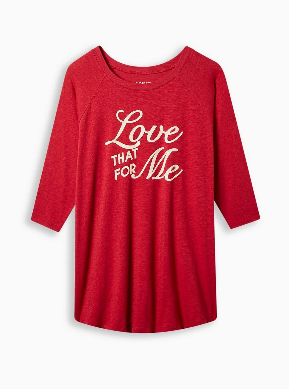 Null Love Me Classic Fit Super Soft Slub Crew Neck Elbow Sleeve Tee
