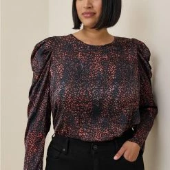 TORRID Satin Puff Long Sleeve Top