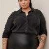 TORRID Lizzie Tencel Button Down Long Sleeve Shirt