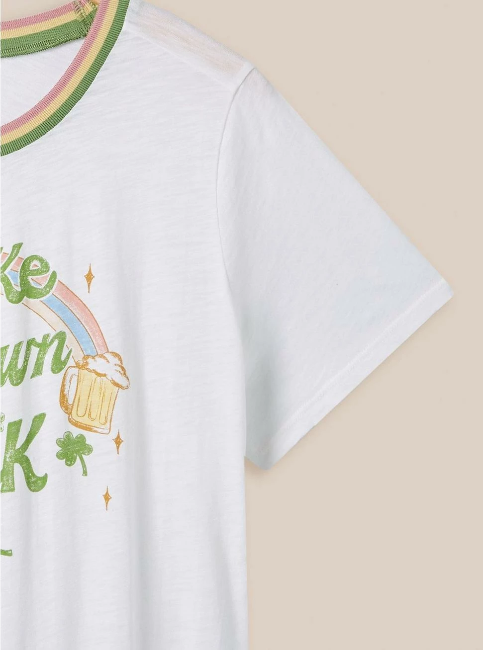 Null My Own Luck Classic Fit Cotton Crew Neck Ringer Tee - Image 2