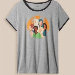 Null #TORRIDSTRONG We Can Classic Fit Cotton Jersey Crew Neck Ringer Tee