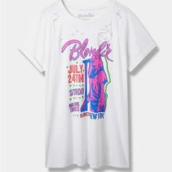 TORRID Blondie Relax Fit Cotton Distressed Tunic Tee