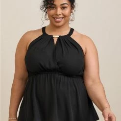 TORRID Georgette Surplice Peplum With Hardware