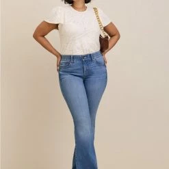 TORRID Knit Jacquard Crew Neck Flutter Sleeve Tee