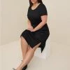 TORRID At The Knee Slub Rib Slit T-Shirt Dress