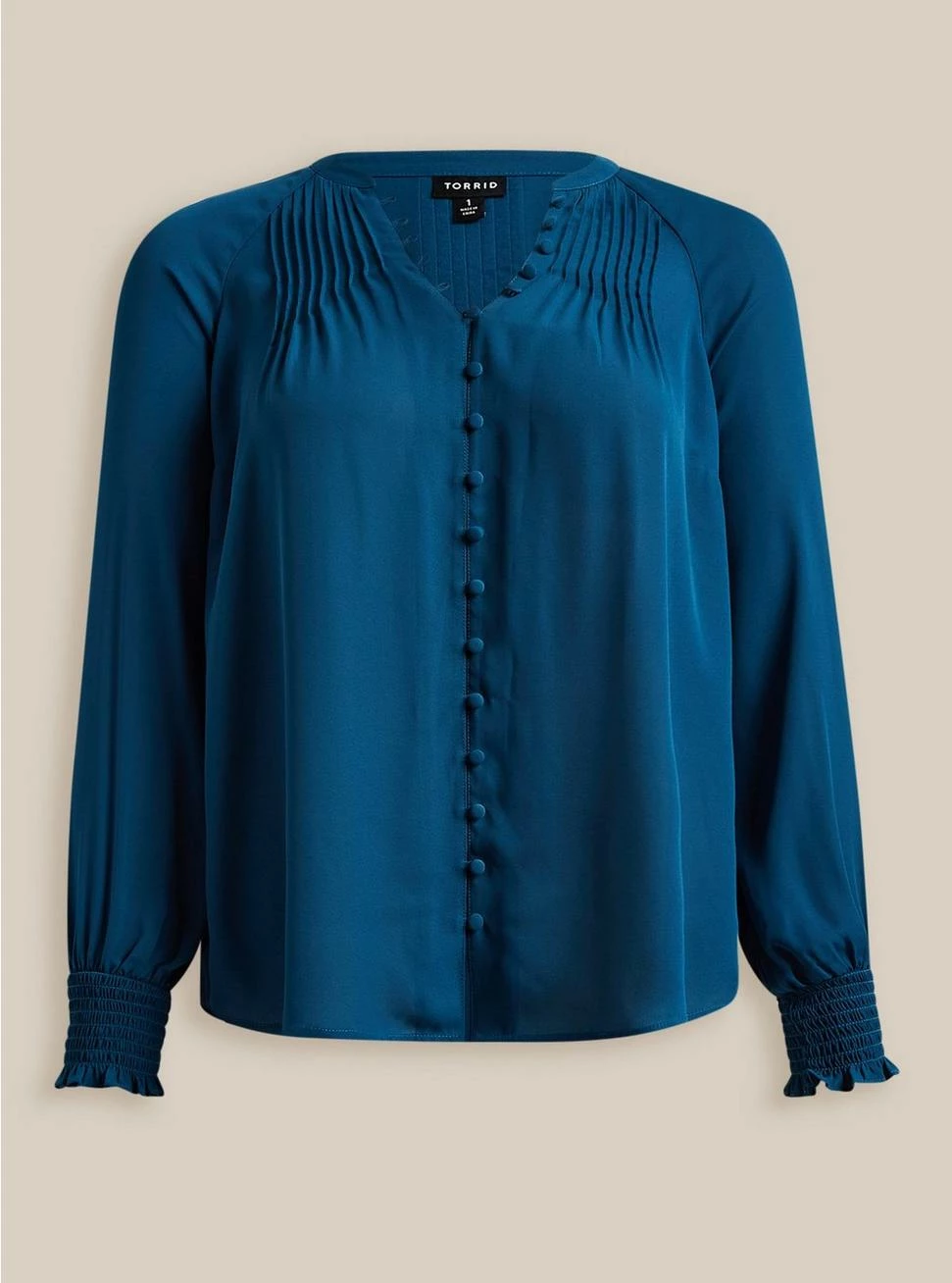 TORRID Georgette Smocked Blouson Sleeve Blouse - Image 5