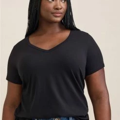 TORRID Girlfriend Signature Jersey V-Neck Tee