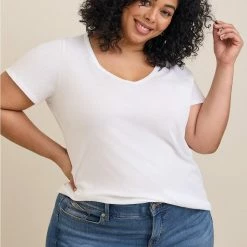 TORRID Girlfriend Signature Jersey V-Neck Tee
