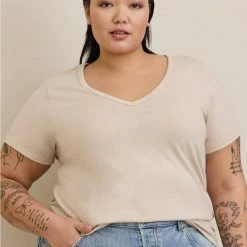 TORRID Girlfriend Signature Jersey V-Neck Tee