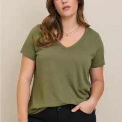 TORRID Girlfriend Signature Jersey V-Neck Tee