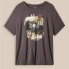 Null LA Abstract Relaxed Fit Super Soft Slub Crew Neck Tee