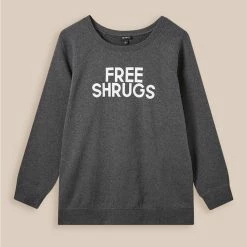 Null Free Shrugs Cozy Fleece Crew Neck Raglan Sweatshirt