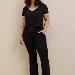 TORRID Super Soft Slub V-Neck Ringer Tee