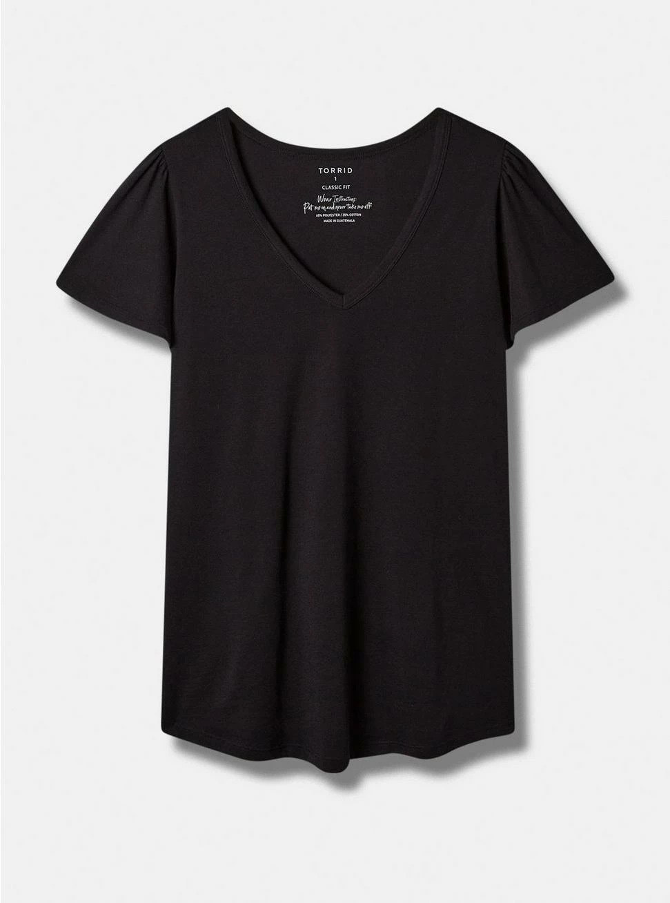 TORRID Girlfriend Signature Jersey V-Neck Flutter Sleeve Tee - Image 5
