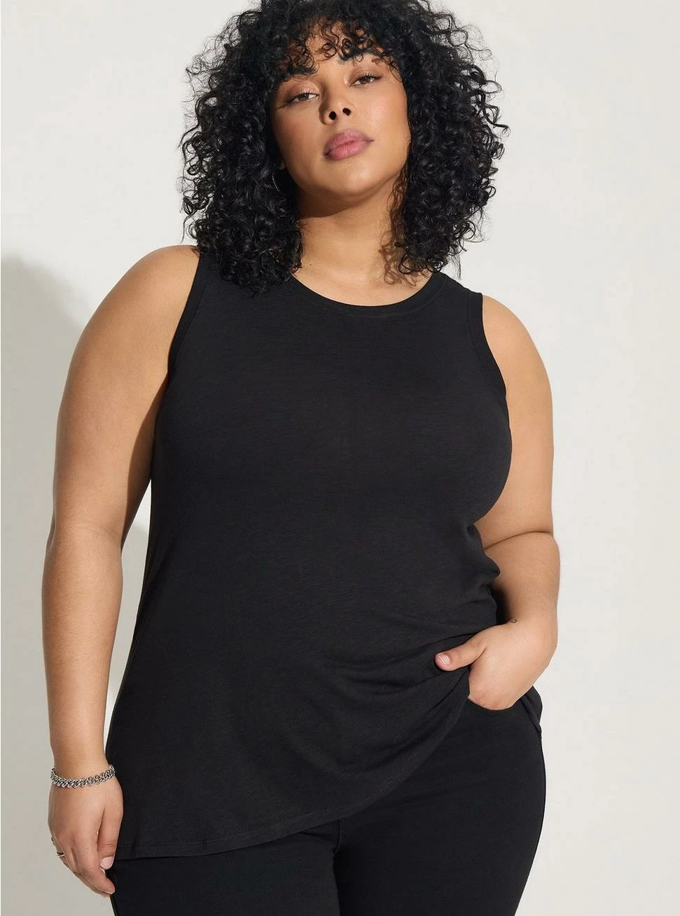 TORRID Vintage Super Soft Slub Crew Neck Tank