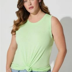 TORRID Vintage Super Soft Slub Crew Neck Tank