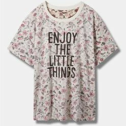 Null Enjoy The Little Things Relaxed Fit Cotton Crew Neck Tee