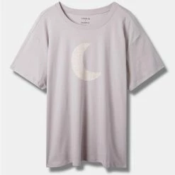 Null Moon Relaxed Fit Cotton Crew Neck Tee