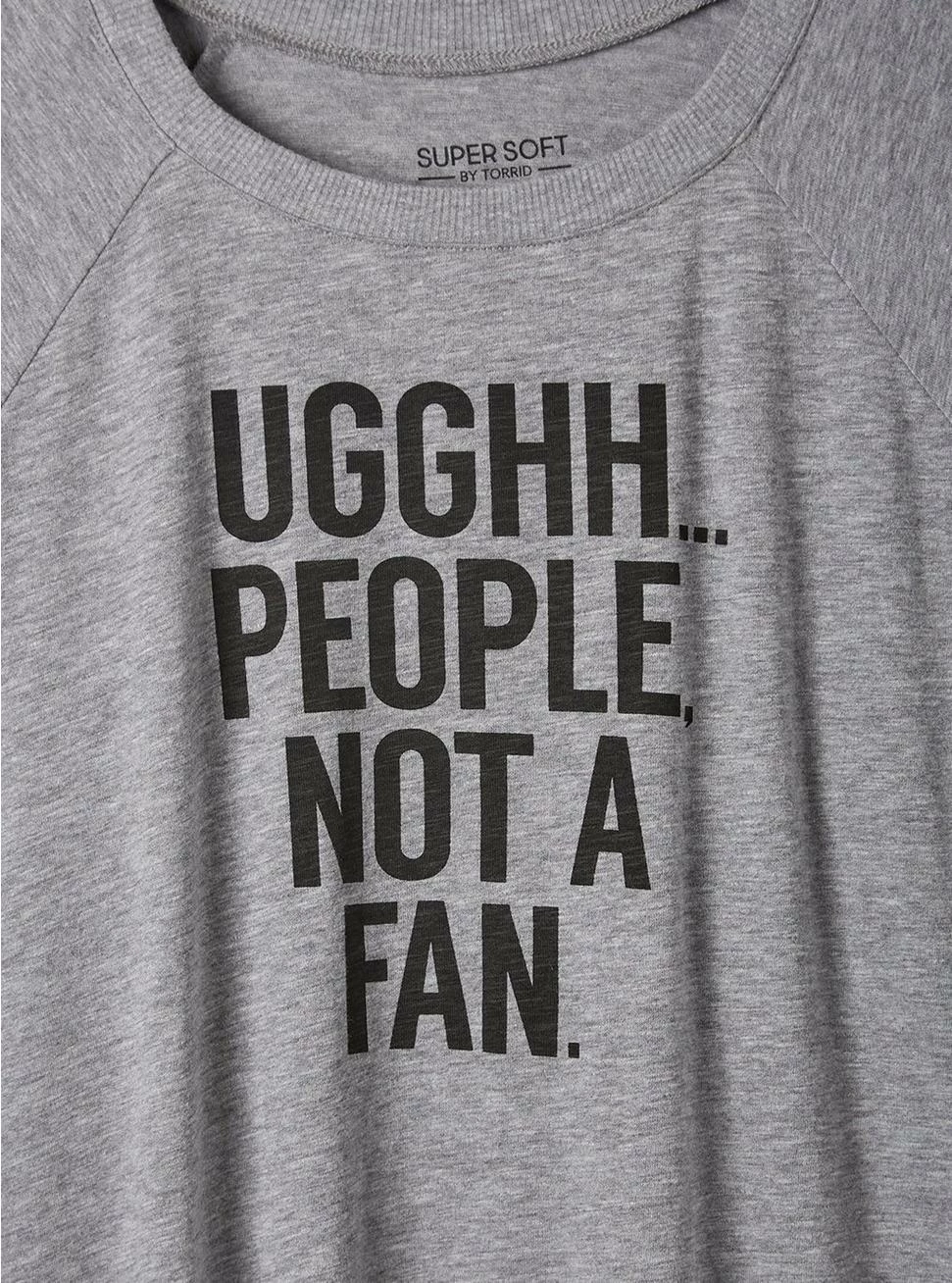 Null Ugh People Super Soft Slub Crew Neck Elbow Sleeve Raglan Tee - Image 4