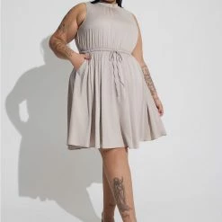 TORRID Mini Stretch Challis Hi-Low Dress