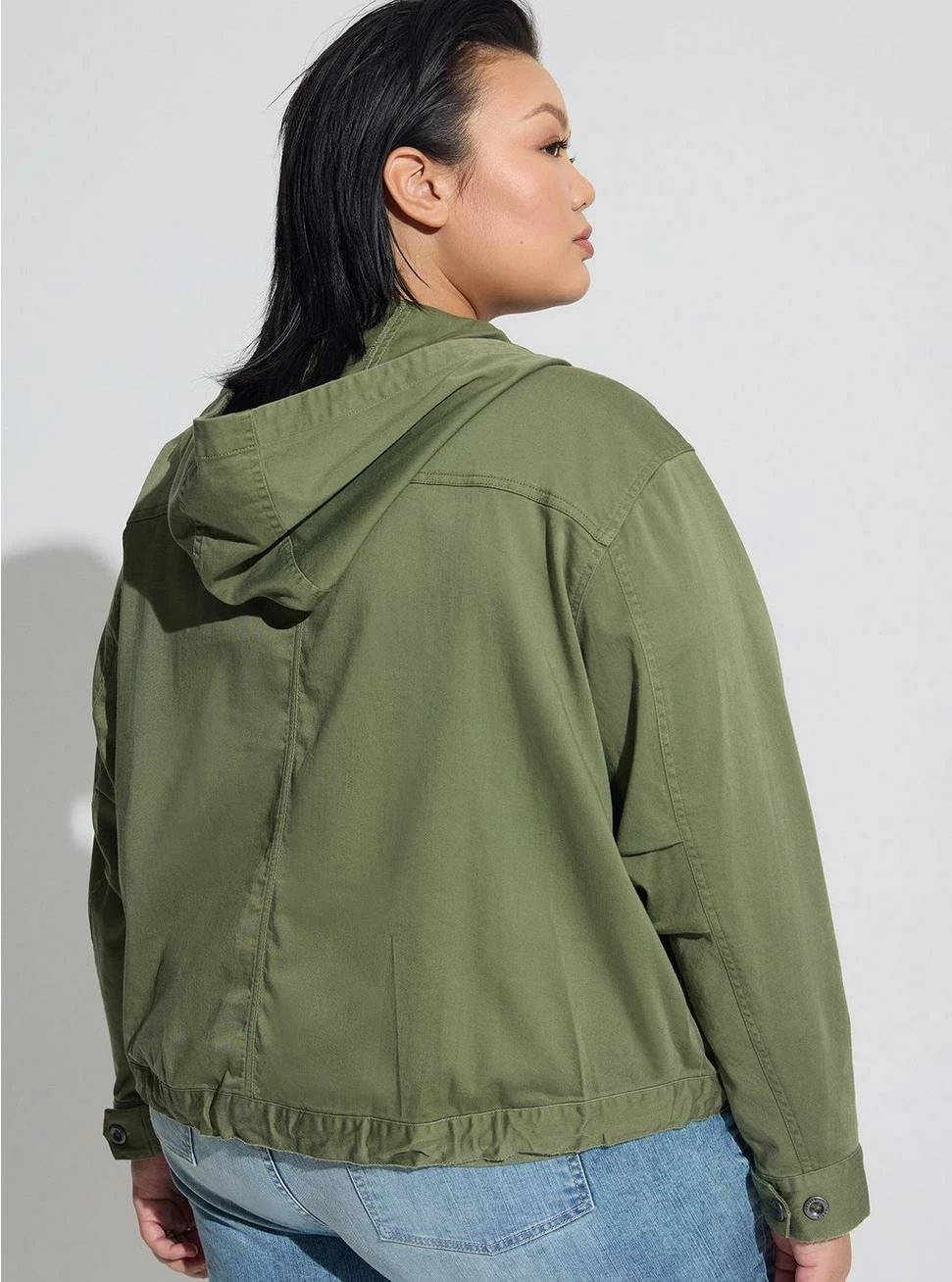 TORRID Rayon Twill Cropped Utility Jacket - Image 3