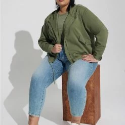 TORRID Rayon Twill Cropped Utility Jacket