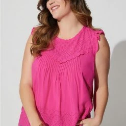 TORRID Eyelet Sleeveless Top