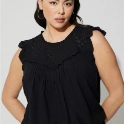 TORRID Eyelet Sleeveless Top