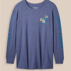 Null Good Vibes Classic Fit Super Soft Slub Crew Neck Long Sleeve Tee