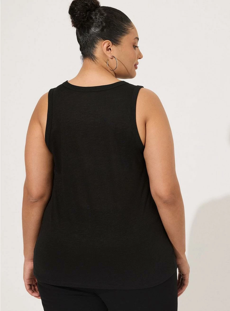 TORRID Feather Soft Slub Crew Neck Mesh Inset Tank - Image 3