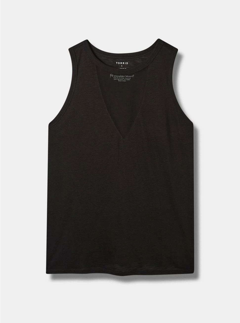TORRID Feather Soft Slub Crew Neck Mesh Inset Tank - Image 5