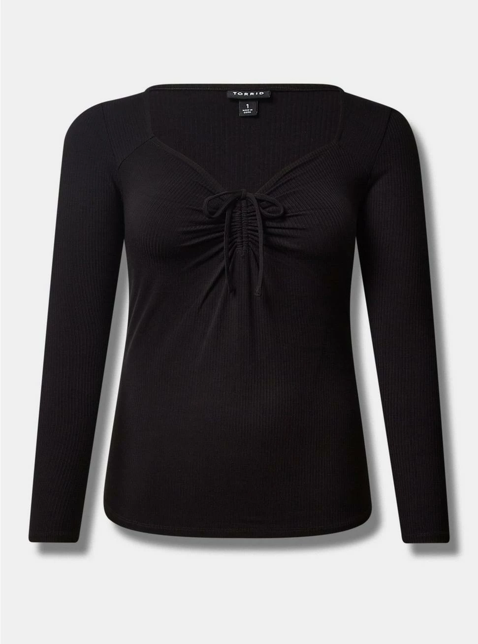 TORRID Everyday Rib Sweetheart Tie Front Keyhole Top - Image 4