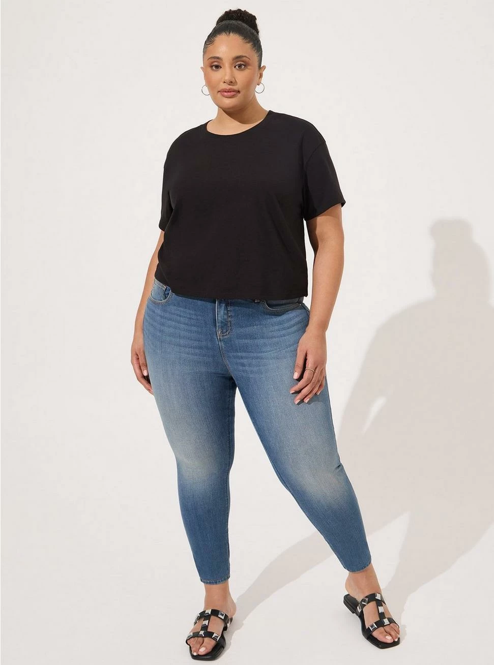 TORRID Relaxed Signature Jersey Crew Neck Crop Tee - Image 2