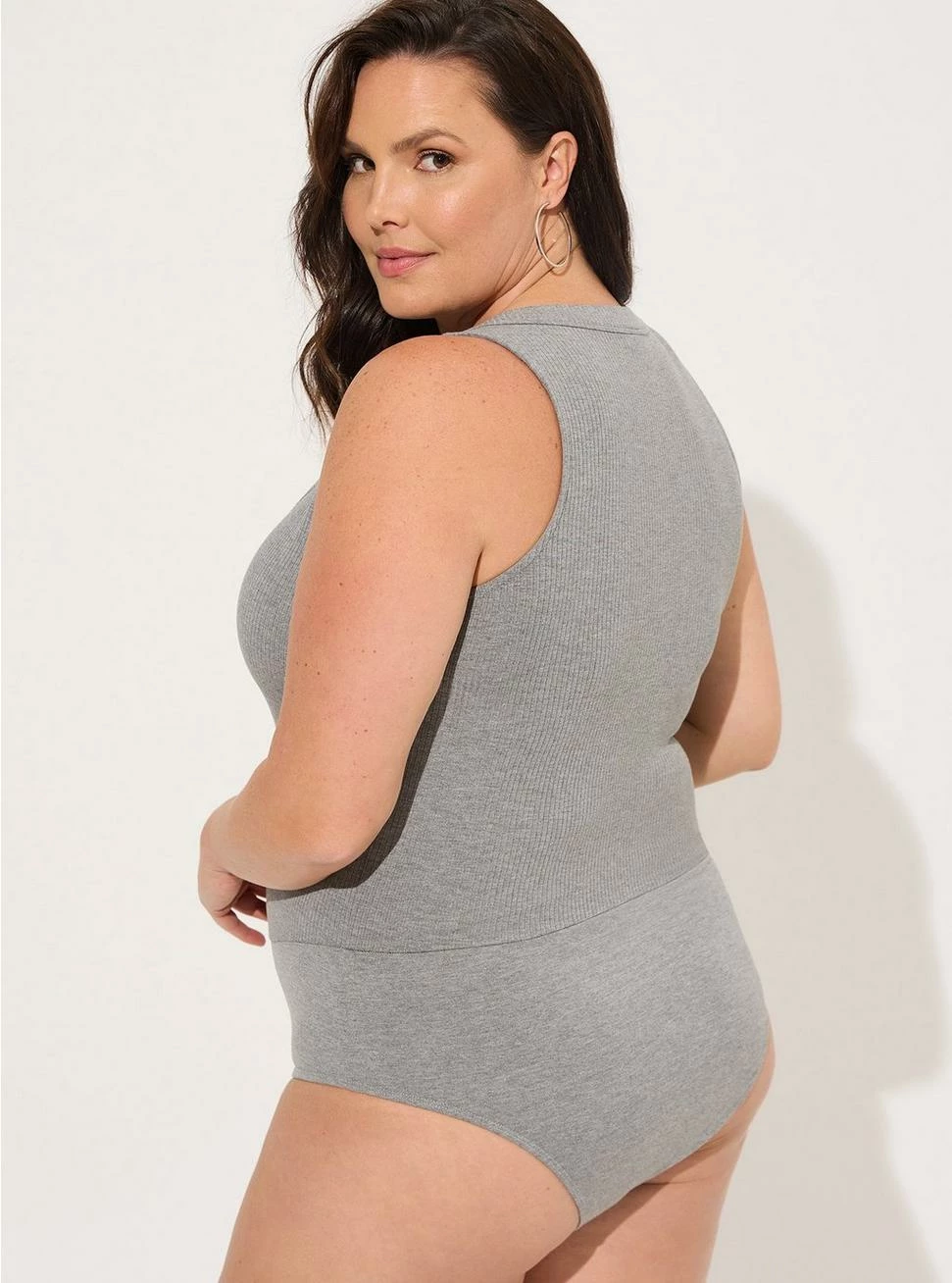TORRID Everyday Rib Curved Henley Bodysuit - Image 3