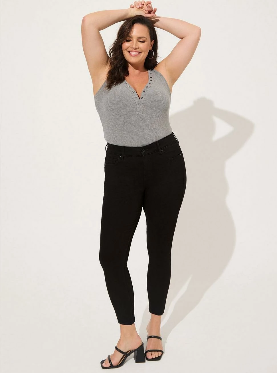 TORRID Everyday Rib Curved Henley Bodysuit - Image 4