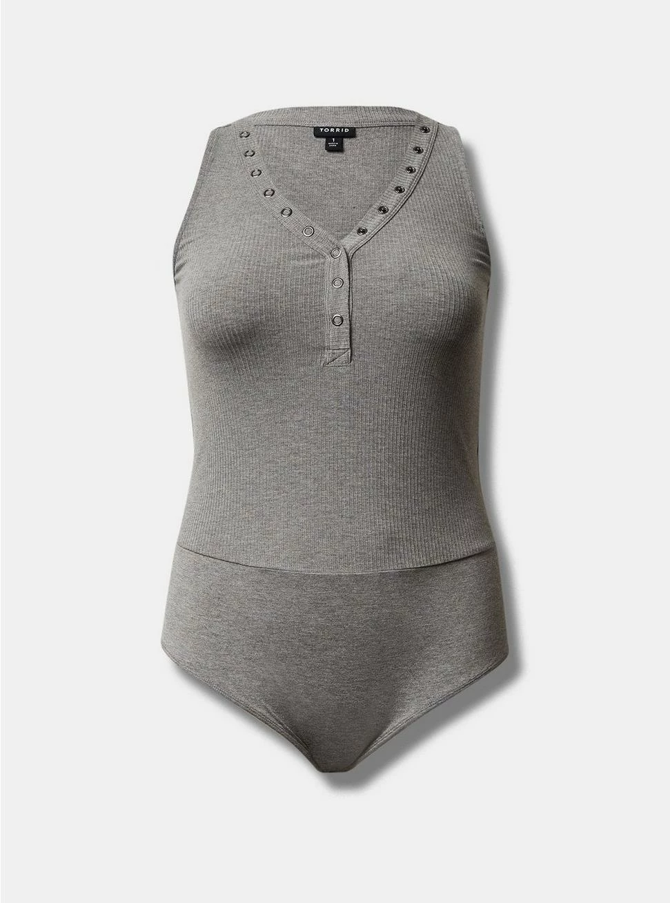 TORRID Everyday Rib Curved Henley Bodysuit - Image 5