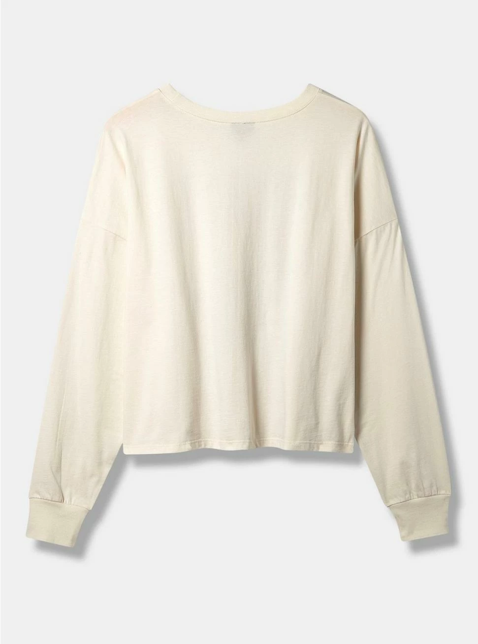 Null Sunshine Relaxed Fit Cotton Jersey Crew Neck Long Sleeve Crop Tee - Image 3