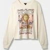 Null Sunshine Relaxed Fit Cotton Jersey Crew Neck Long Sleeve Crop Tee