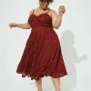 TORRID Tea Length Lace Sweetheart Dress
