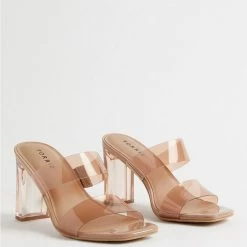 TORRID Double Strap Lucite Heel Sandal (WW)