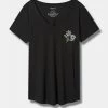 TORRID Skull Daisy Girlfriend Classic Fit V-Neck Tee
