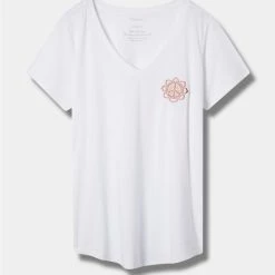TORRID Hippy Face Girlfriend Classic Fit V-Neck Tee