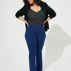 TORRID Trouser Slim Boot Studio Luxe Ponte Mid-Rise Pant